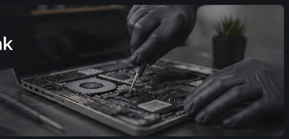 Laptop javítás közben, szerelés